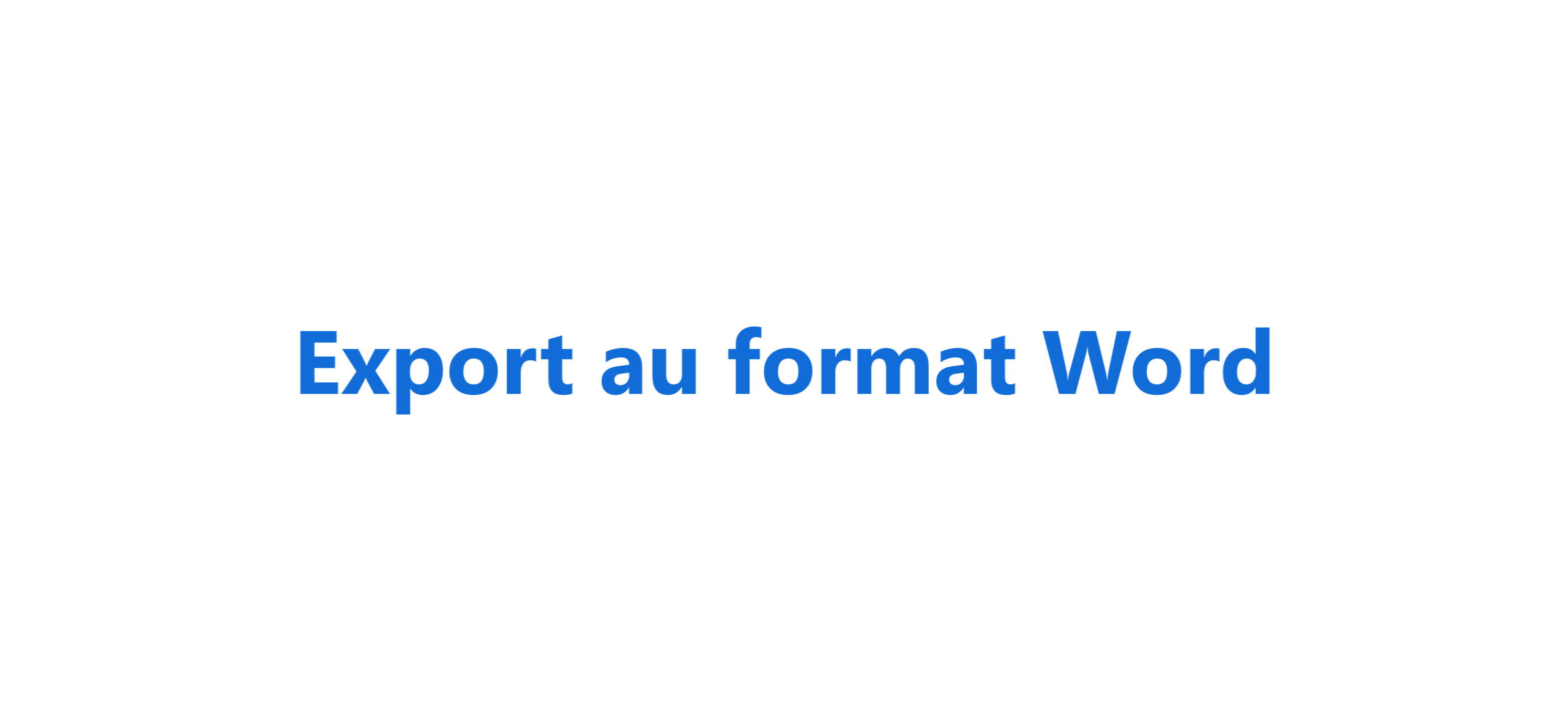 Export au format Word