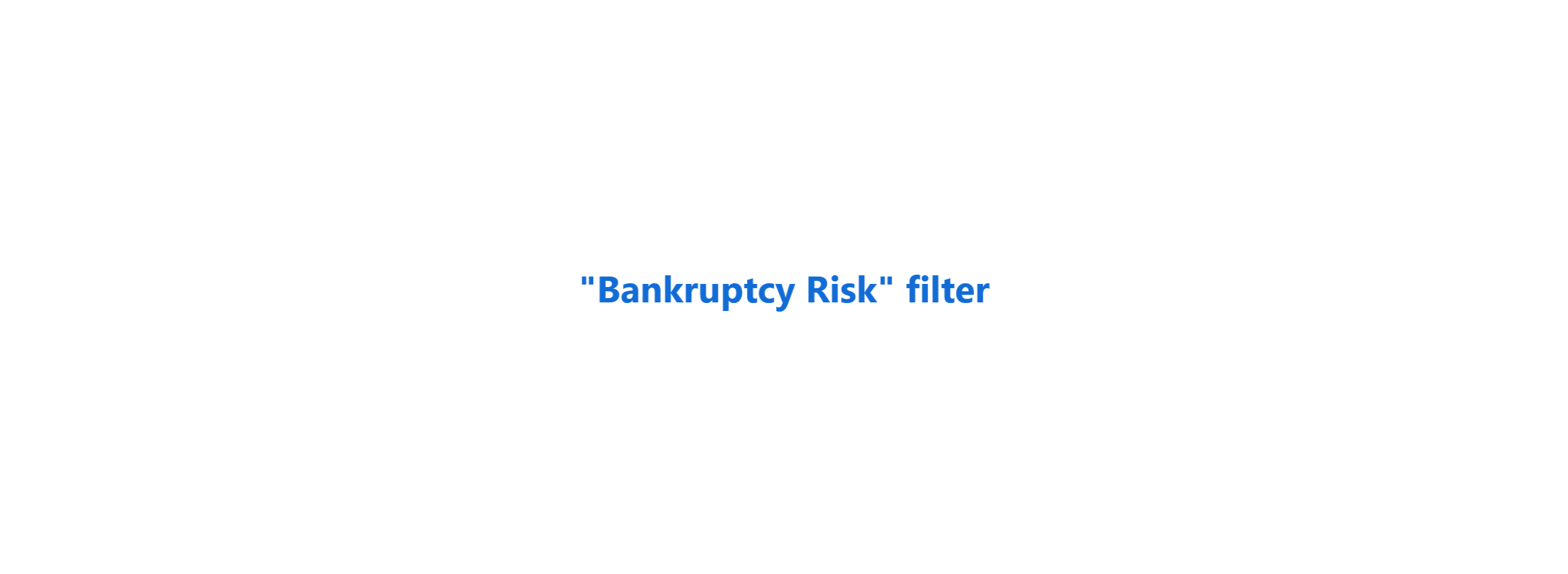 Bankruptcy filter