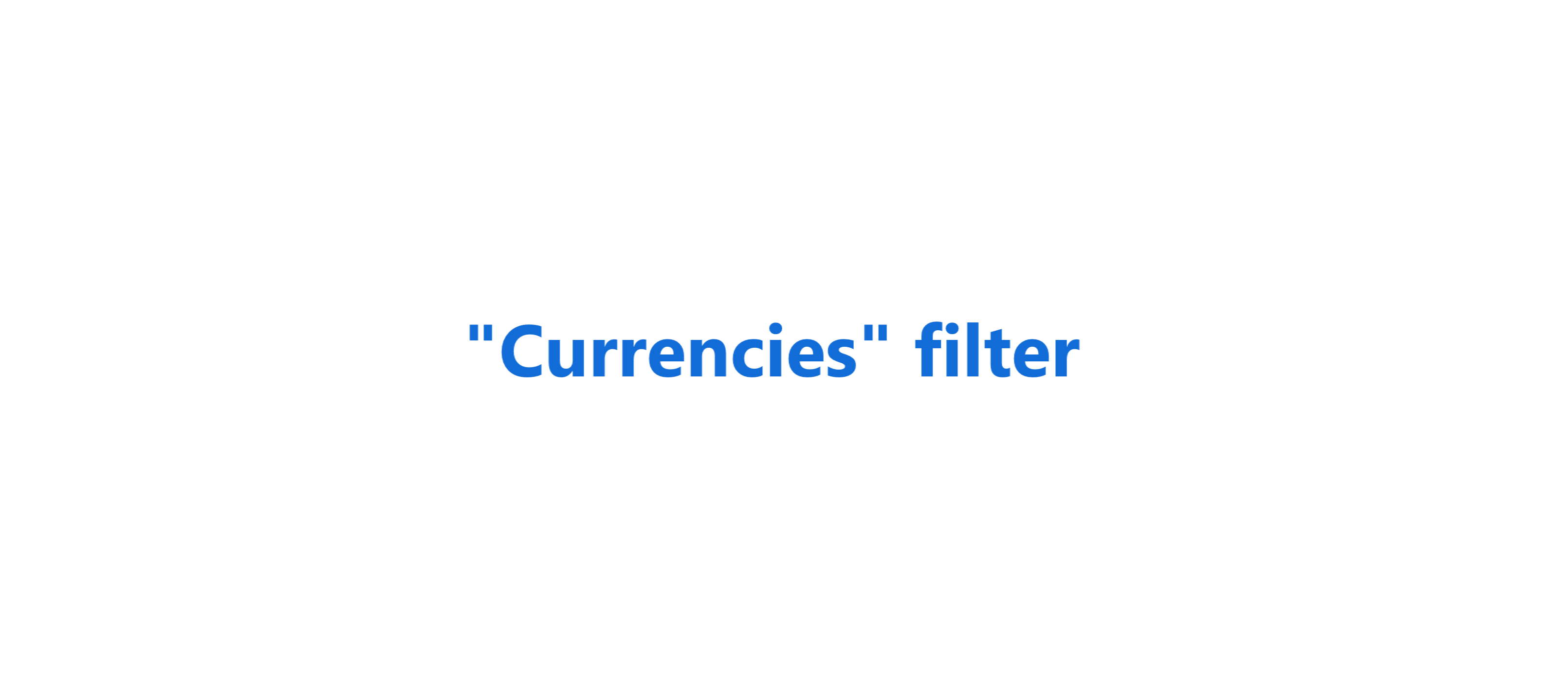 Currencies filter EN